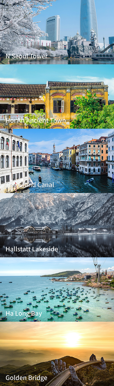 Travel destinations with ALOO eSIM